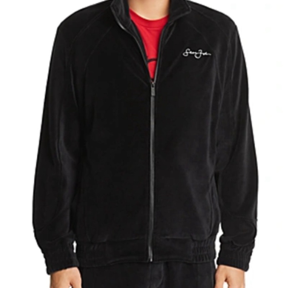 vintage Sean John velour track jacket, a staple of Y2K-era streetwear. Size XXL